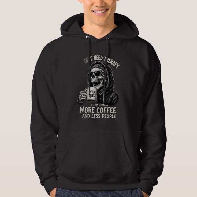 Funny Skeleton Humour Hoodie (Front)