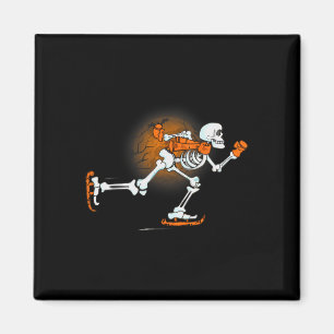 Funny Skeleton Ice Skating Halloween Skating Skele Magnet