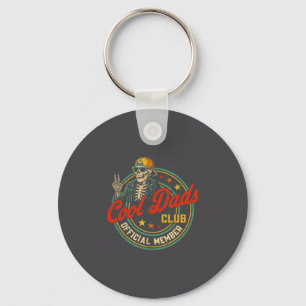 Funny Skeleton Member Cool Dads Club Father's Day  Key Ring