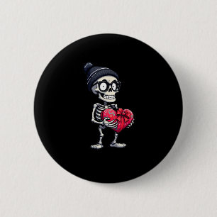 Funny Skeleton Men Women Skeleton Heart Valentines 6 Cm Round Badge