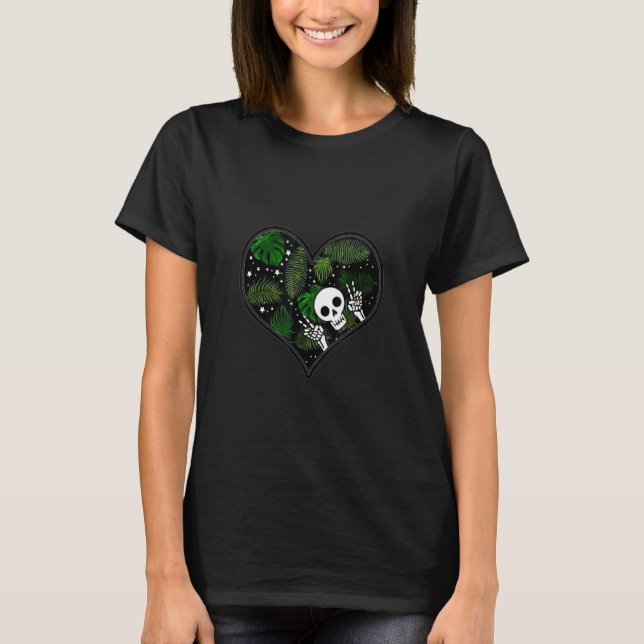 Funny Skeleton Plant Lover, Gardener, Plants Are M T-Shirt (Front)
