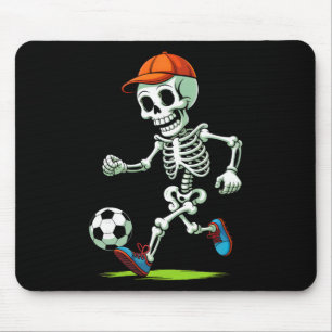 Funny Skeleton Soccer Halloween Costume Men Boys T Mouse Mat
