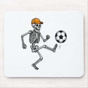 Funny Skeleton Soccer Ll Halloween Costume  Mouse Mat