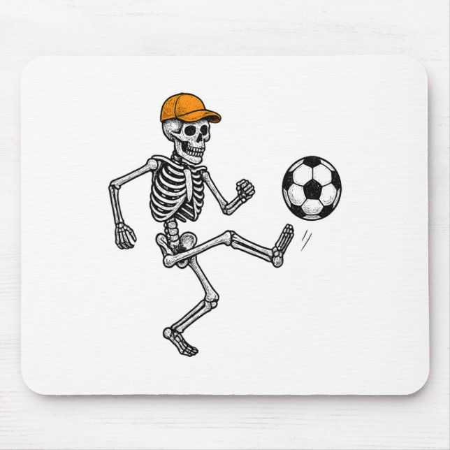 Funny Skeleton Soccer Ll Halloween Costume  Mouse Mat (Front)