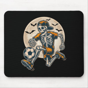 Funny Skeleton Soccer Men Boys Kids Halloween Cost Mouse Mat