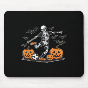 Funny Skeleton Soccer Men Boys Kids Halloween Cost Mouse Mat