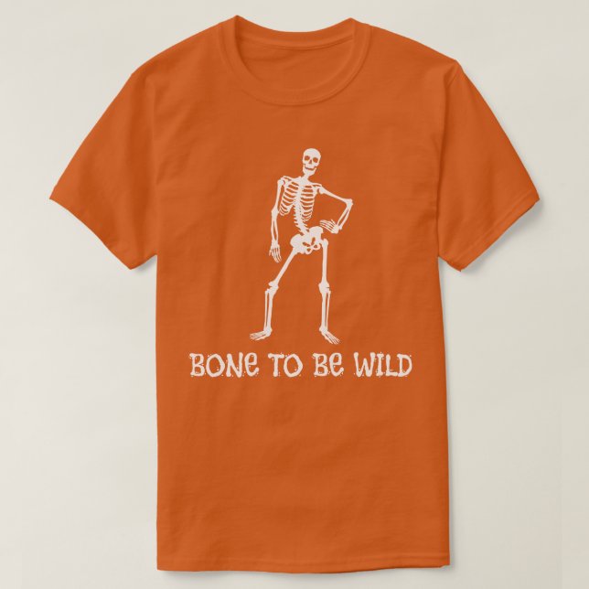 Funny Skeleton Striking a Pose on Dark T-Shirt (Design Front)