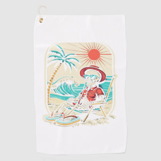 Funny Skeleton Summer Golf Towel