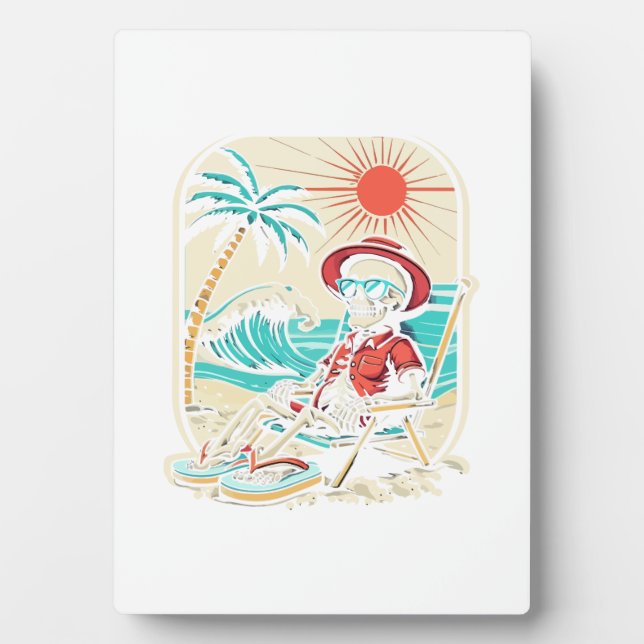 Funny Skeleton Summer Plaque (Front)