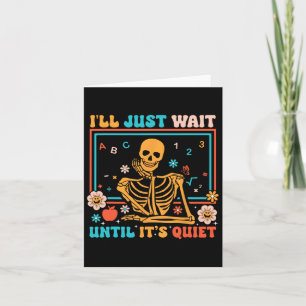 Funny Skeleton Teacher Halloween Costume Men Women Card
