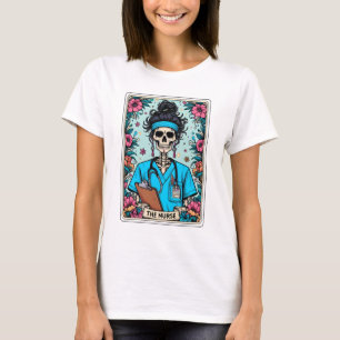 Funny Skeleton The Nurse Tarot T-Shirt