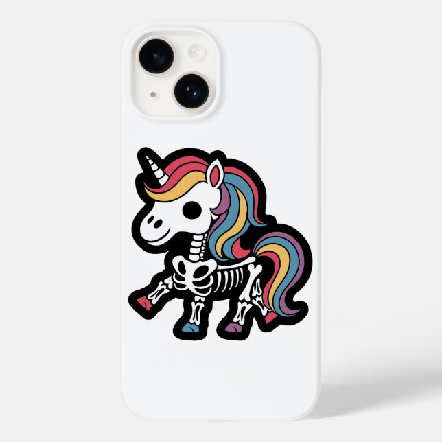 Funny Skeleton Unicorn Lovers Spooky Halloween Case-Mate iPhone Case (Back)