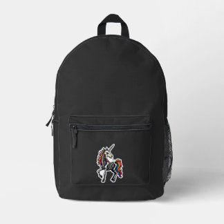 Funny Skeleton Unicorn Lovers Spooky Halloween Cos Printed Backpack