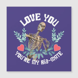Funny Skeleton Valentine Rib Mate Goth Humour