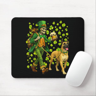 Funny Skeleton Walking Great Dane Gothic Dog Lover Mouse Mat