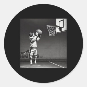 Funny Sketll Design For Men Boys Cat Sketll Youth Classic Round Sticker