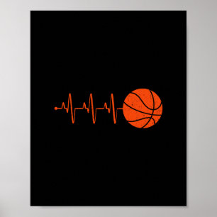 Funny Sketll Heartbeat For Boys Men Sketll Coach Poster