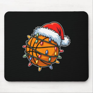 Funny Sketll Players Christmas Lights Santa Hat Ho Mouse Mat
