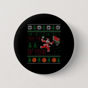 Funny Sketll Ugly Christmas Sweater Style  6 Cm Round Badge