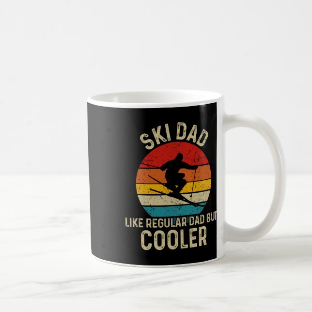 Funny Ski Dad Shirt Skier Fathers Skiing Gift Dad  Coffee Mug (Right)