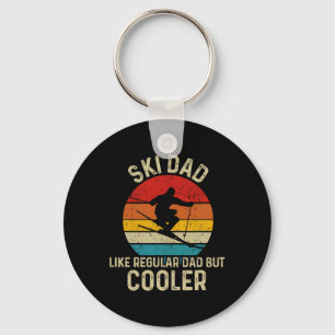 Funny Ski Dad Shirt Skier Fathers Skiing Gift Dad Key Ring