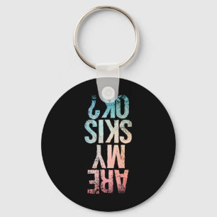 Funny Ski Design For Men Women Kids Boys Girls Ski Key Ring