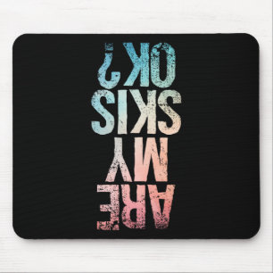 Funny Ski Design For Men Women Kids Boys Girls Ski Mouse Mat
