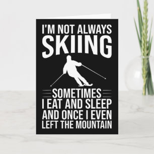 Funny Ski Design For Men Women Winter Snowboard Sk Card