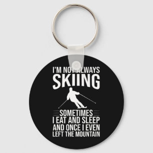 Funny Ski Design For Men Women Winter Snowboard Sk Key Ring