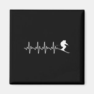 Funny Ski Design For Skier Men Women Kids Skiing H Magnet