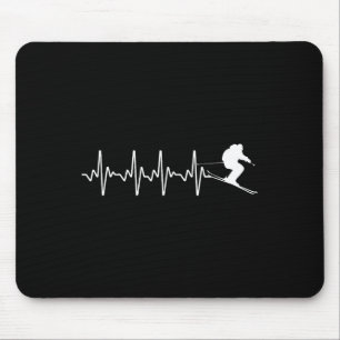 Funny Ski Design For Skier Men Women Kids Skiing H Mouse Mat