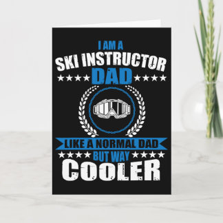 Funny Ski Instructor Dad Outfit Father's Day Costu Card