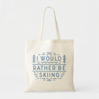 Funny ski lovers skiing skiers aesthetic retro tote bag