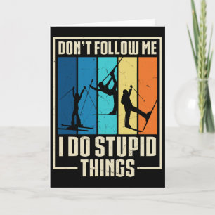 Funny Ski Retro Vintage  Card