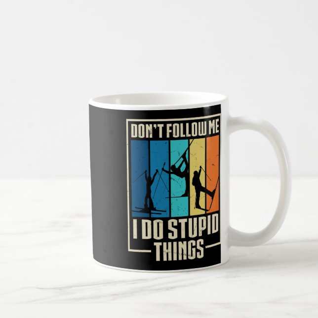 Funny Ski Retro Vintage  Coffee Mug (Right)