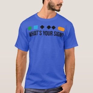 Funny ski skier or snowboard What's Your Sign gif T-Shirt