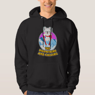 Funny Ski Snowboard Cat Lover Skiing Snowboarding  Hoodie