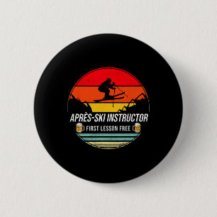Funny Ski Trip Skier Skiing Quote Hd0 Black Uni Re 6 Cm Round Badge