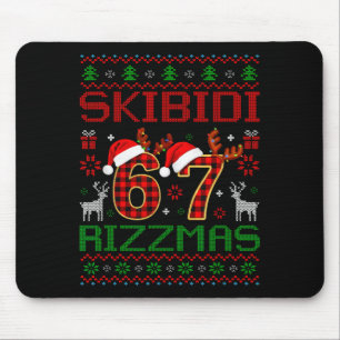 Funny Skibidi Rizzmas Meme Ugly Christmas Vibes Xm Mouse Mat