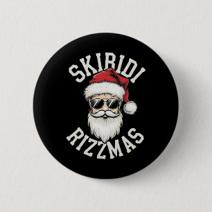 Funny Skibidi Rizzmas Skibidi Christmas Merry Rizz 6 Cm Round Badge