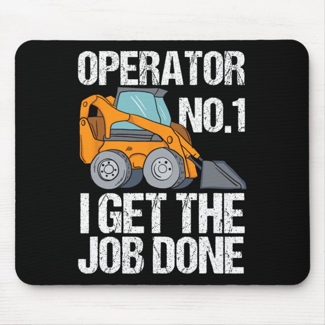 Funny Skid Steer Daddy Funny Fathers Day Gift  Mouse Mat (Front)