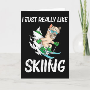 Funny Skiing Art For Men Women Ski Freestyle Skier Card