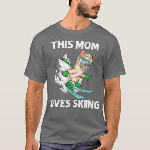 Funny Skiing Art For Mum Mama Ski Freestyle Skier  T-Shirt