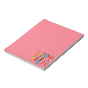 Funny Skiing Colourful Ski Skier Notepad