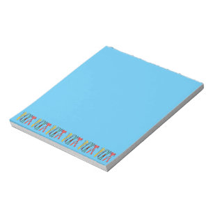 Funny Skiing Colourful Ski Skier Notepad
