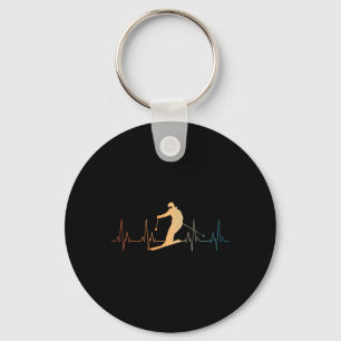Funny Skiing Design For Men Women Downhill Ski Lov Key Ring