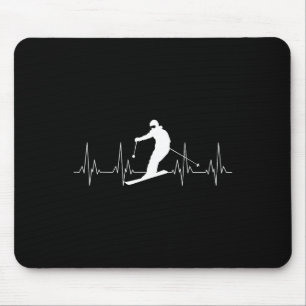 Funny Skiing Design For Men Women Downhill Ski Lov Mouse Mat