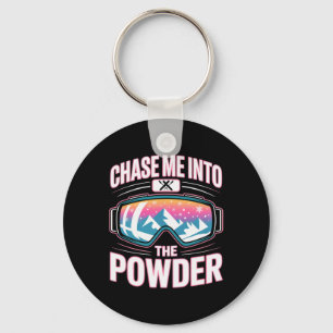 Funny Skiing For Men And Women. Ski Mountain _3  Key Ring