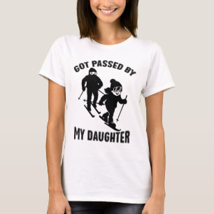 Funny Skiing Got Ped By My Daughter Funny Winter S T-Shirt