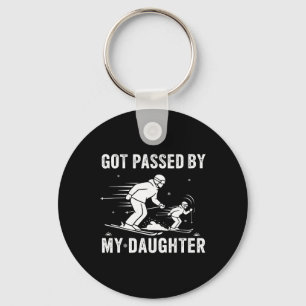 Funny Skiing Got Ped By My Daughter Key Ring
